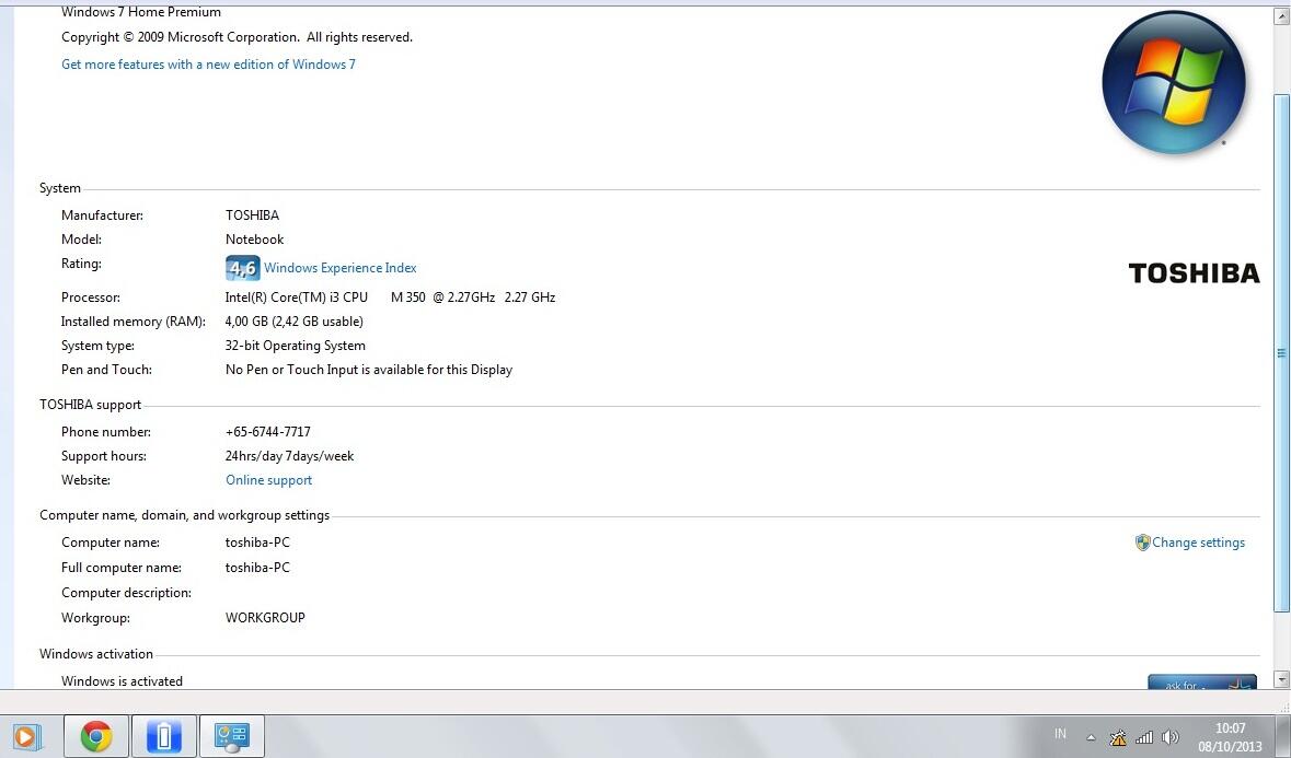JUAL NOTEBOOK TOSHIBA M645 M350 4gb/500gb /NVIDIA GT 330M + Intel HDGrapichs