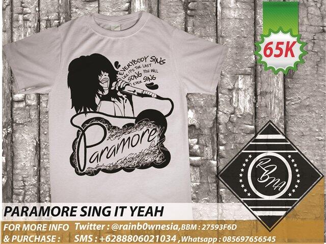 **READY STOCK dan PO (no kuota) KAOS BAND ( BMTH,PARAMORE,ADTR,DAN MSH BNYK LG)**