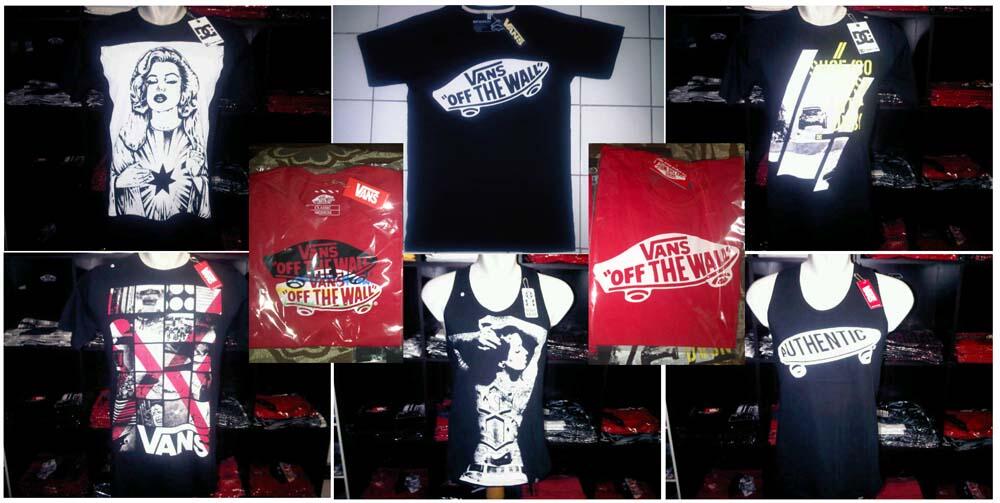 JUAL KAOS DISTRO (VANS, DC, VOLCOM, REBEL8, etc.) GAK ORI, TAPI BIKIN KEREN