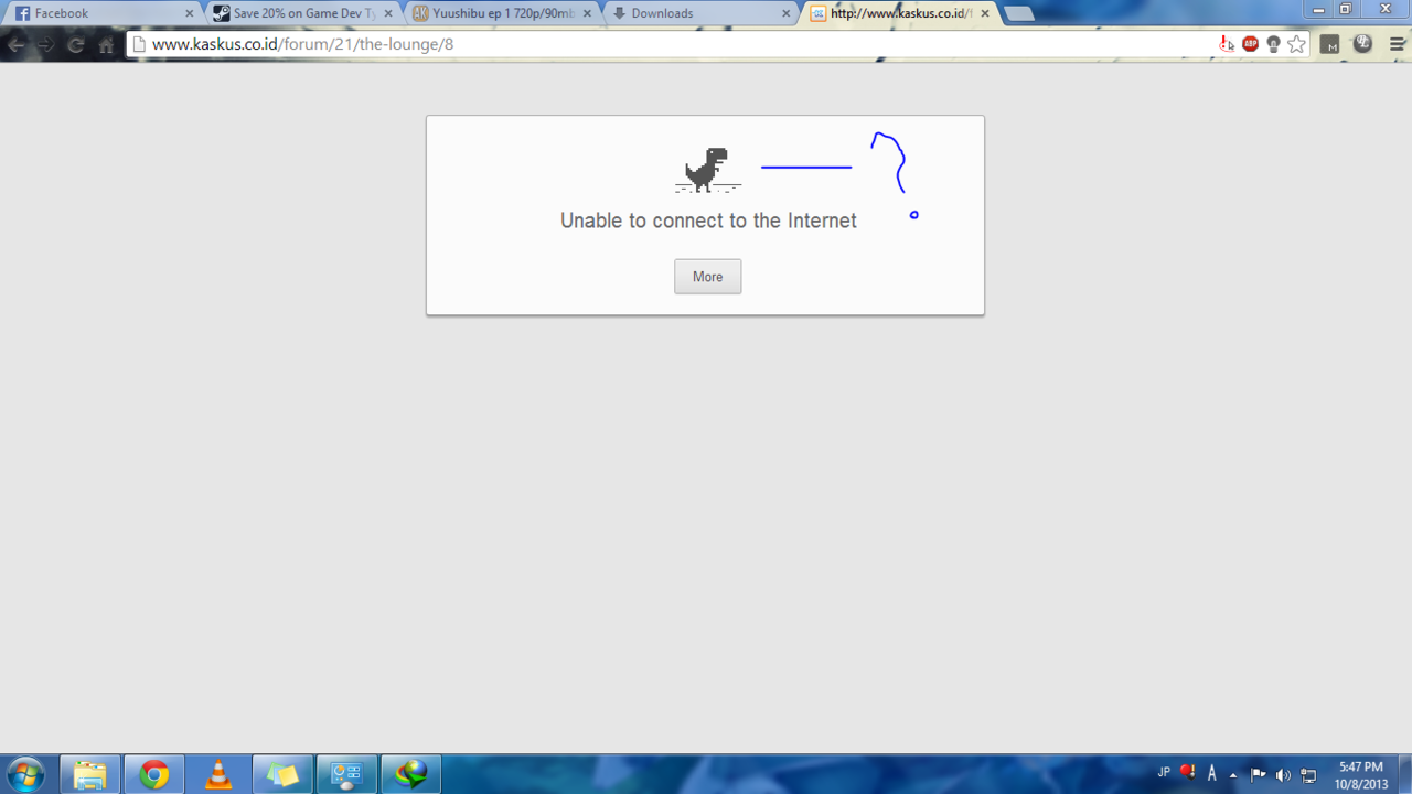 Ada Dinosaurus di Google Chrome Ane Gan!