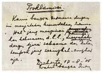KeANEHan Naskah "Proklasmasi Indonesia"