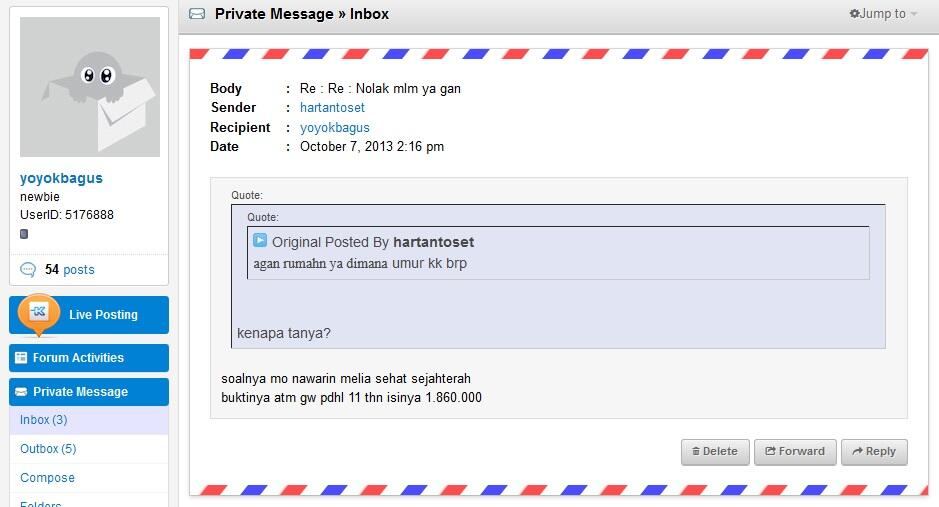 Bocah ini bagaimana sedeng. Ane kritik MLM, malah ane diprospek...