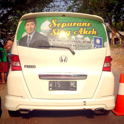 Mobil Bergambar Wakil Ketua DPRD Sidoarjo Ini Bernopol 'WIS ML'