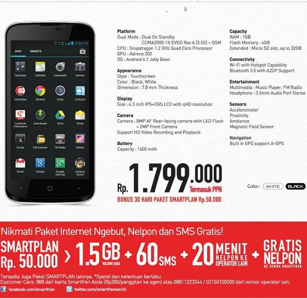 Gadget Terbaru Dari Smartfren, Andromax Tab 8.0 dan Andromax T