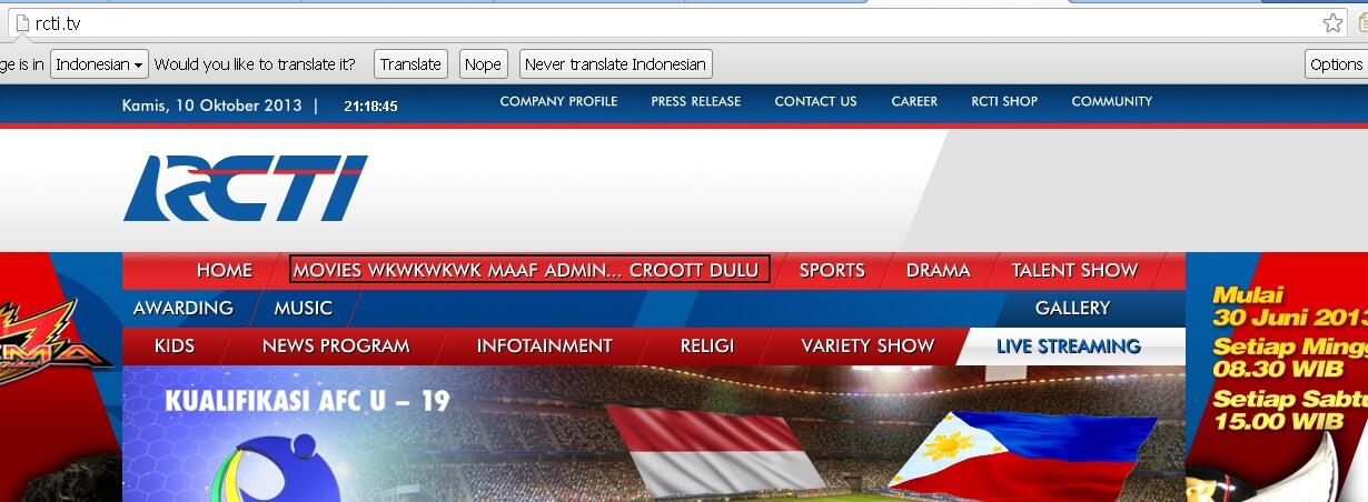 WEB RCTI yang di hack udah di benerin gan