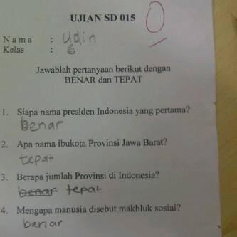 Hasil Ujian Udin