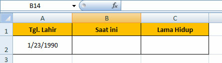 EXCEL : Bisa menghitung jumlah hari usia anda ( trik )