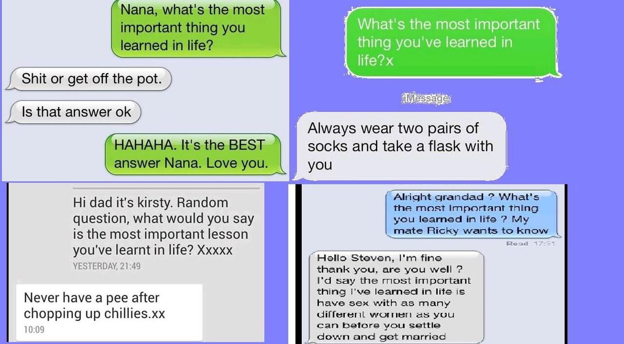 What's the most important thing you learned in life [tunjukan versi agan]