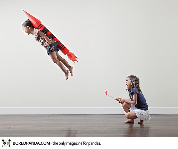 Foto kreatif sang ayah untuk putrinya