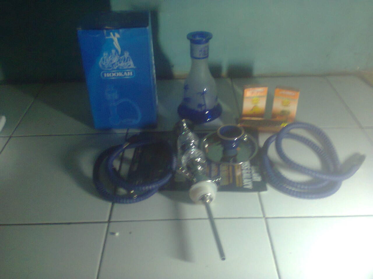 shisha 53cm 2 selang + bara + rasa + foil cod bandung