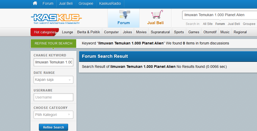 Ilmuwan Temukan 1.000 Planet Alien