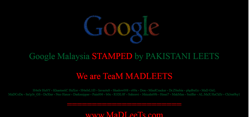 Google Malingsia di Hack Pakistan.. pict+