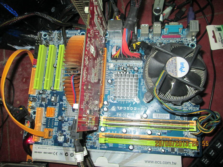 Paketan Intel Dual core + Mb Biostar P35 + ram ddr2 + VGA gf 9600gt masuk gan