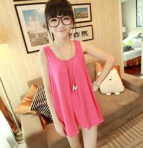 Tanktop Blouse Kemeja Lengan Panjang Pink Hitam Putih Wanita Korea Import