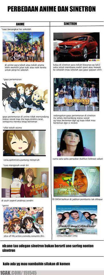 PERBEDAAN ANIME DAN SINETRON