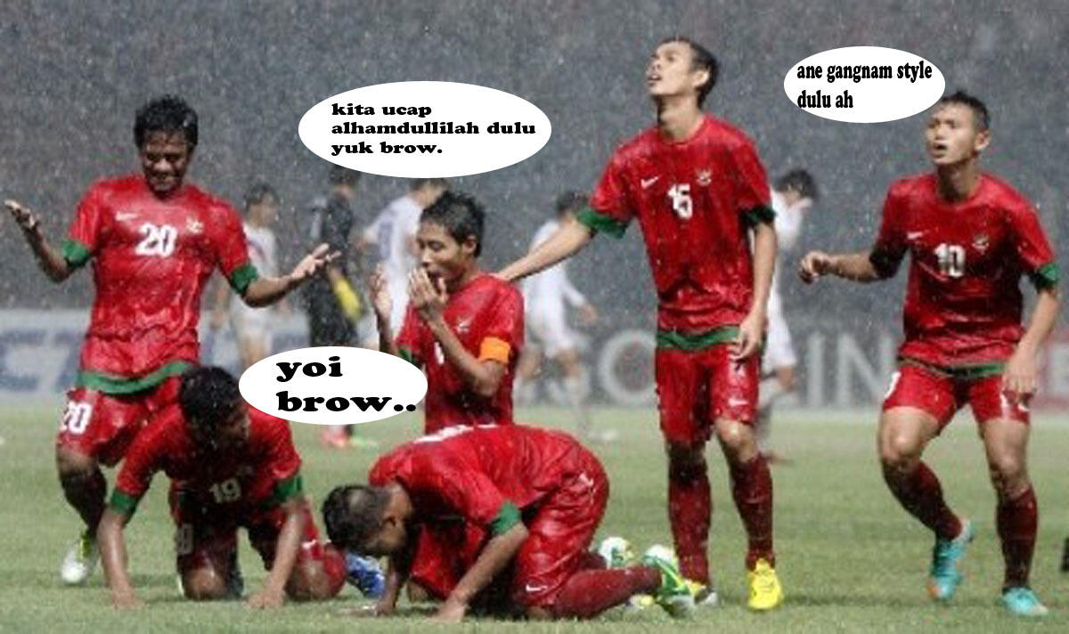 selebrasi pemain indonesia dan penyesalan pemain korea (ngakak banget) pict