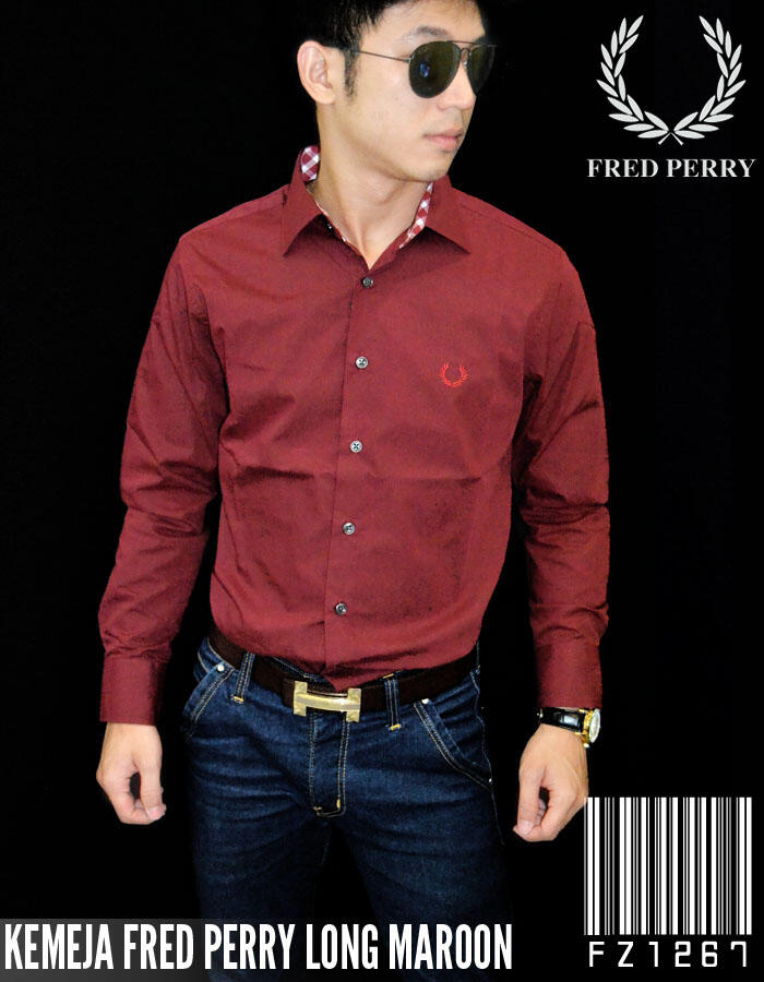 Kemeja Fred Perry Blue Electric