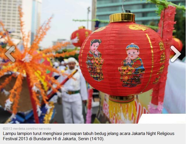 Persiapan jelang Jakarta Night Religious Festival 2013