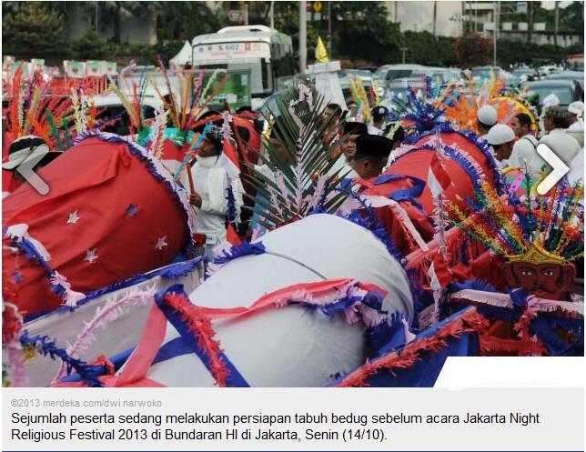 Persiapan jelang Jakarta Night Religious Festival 2013