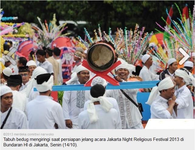 Persiapan jelang Jakarta Night Religious Festival 2013