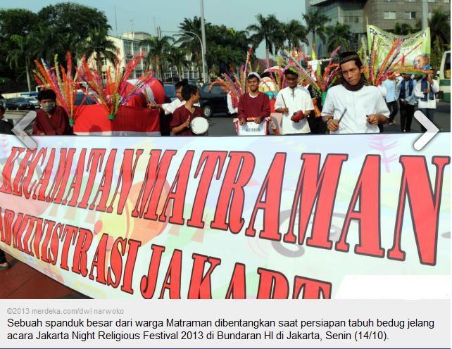 Persiapan jelang Jakarta Night Religious Festival 2013