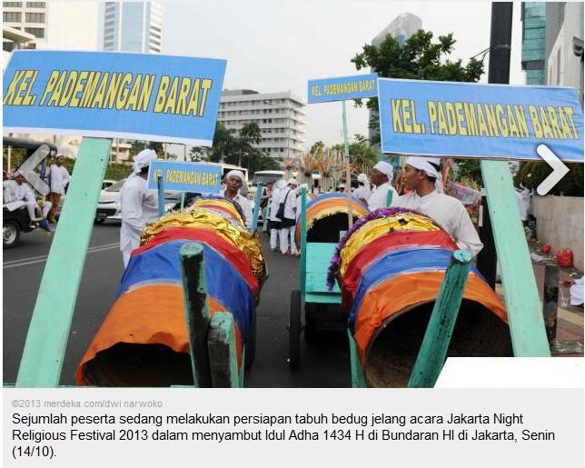 Persiapan jelang Jakarta Night Religious Festival 2013