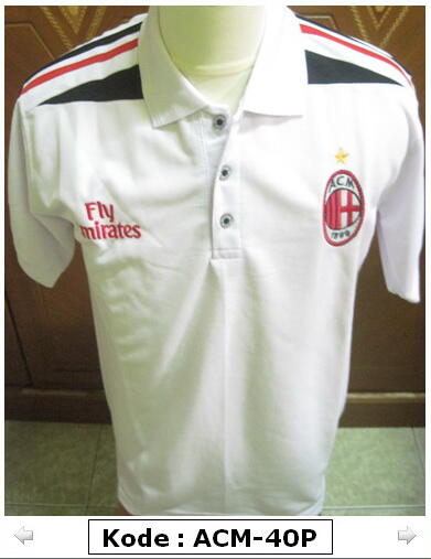 KAOS POLO SHIRT KLUB BOLA AC MILAN , CHELSEA , MANCHESTER UNITED MU , DLL