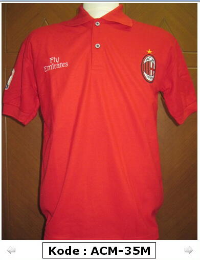 KAOS POLO SHIRT KLUB BOLA AC MILAN , CHELSEA , MANCHESTER UNITED MU , DLL