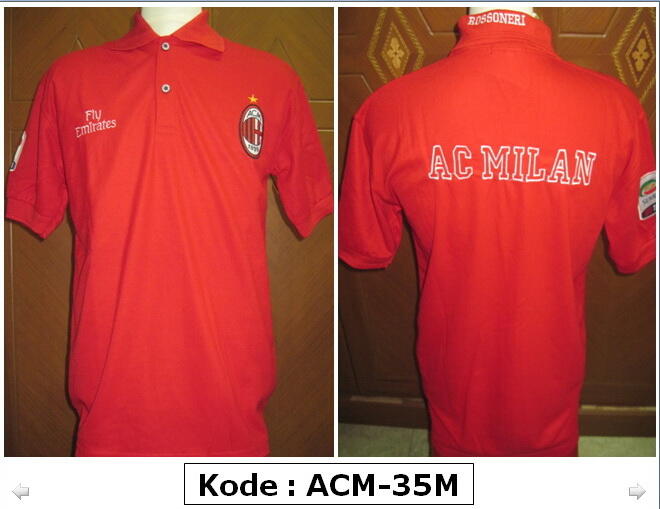 KAOS POLO SHIRT KLUB BOLA AC MILAN , CHELSEA , MANCHESTER UNITED MU , DLL
