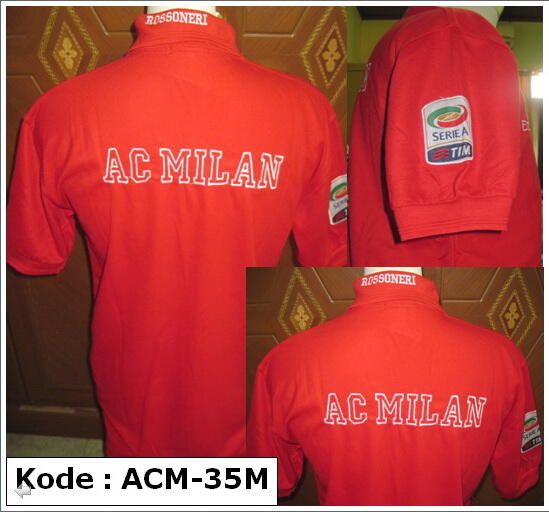 KAOS POLO SHIRT KLUB BOLA AC MILAN , CHELSEA , MANCHESTER UNITED MU , DLL