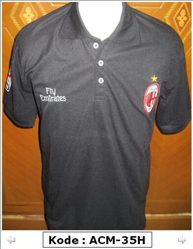 KAOS POLO SHIRT KLUB BOLA AC MILAN , CHELSEA , MANCHESTER UNITED MU , DLL
