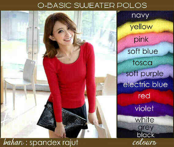Sweater & Cardigan Polos Basic Murmer, Ready !! :)