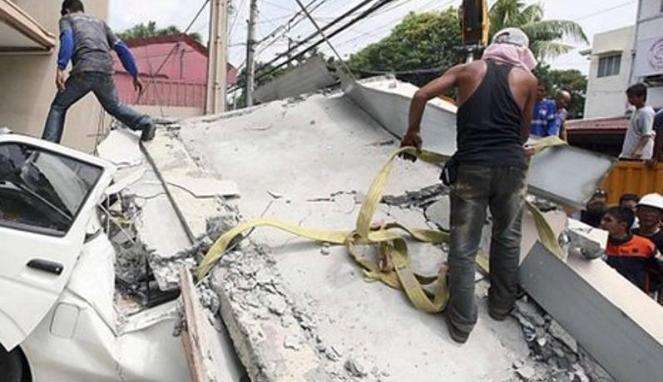 Gempa Filipina, Korban Tewas Bertambah Jadi 93 Orang Gempa berkekuatan 7,2 SR menggun