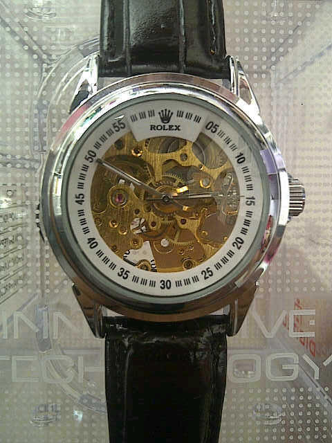 Jam Tangan RoleX Skeleton Automatic, Mesin Transparan Keren banget 