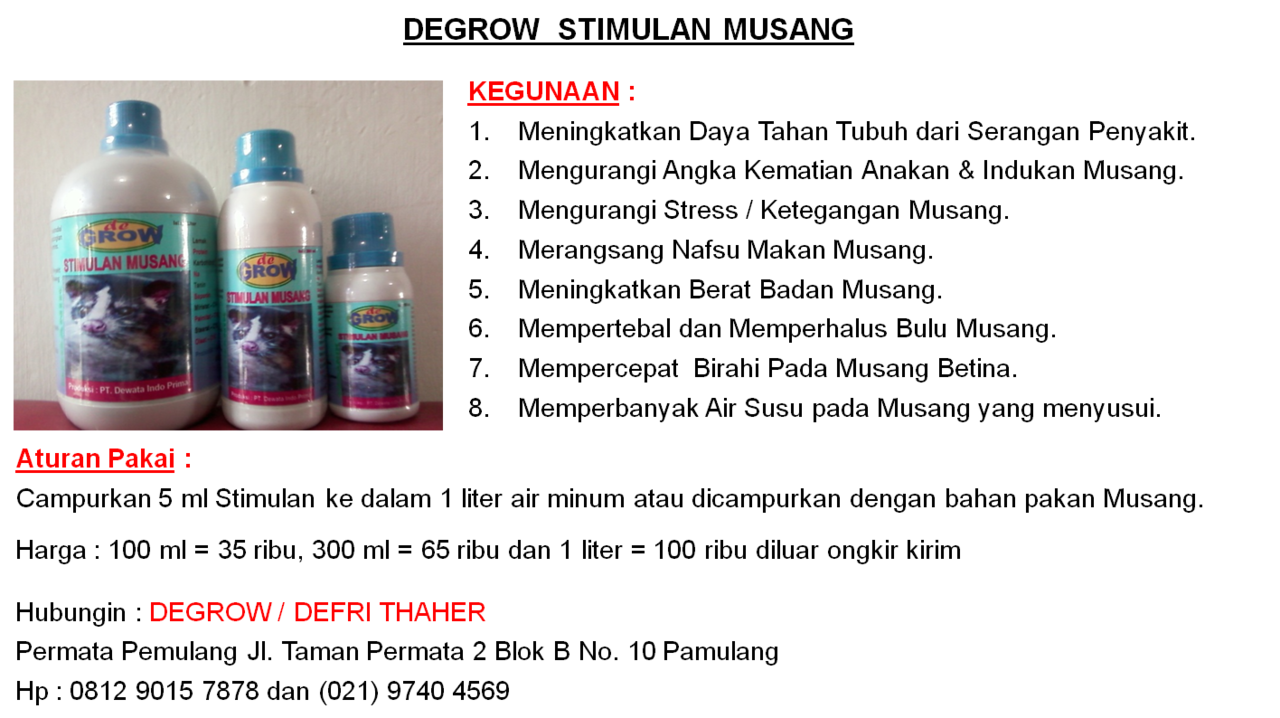 DEGROW STIMULAN MUSANG