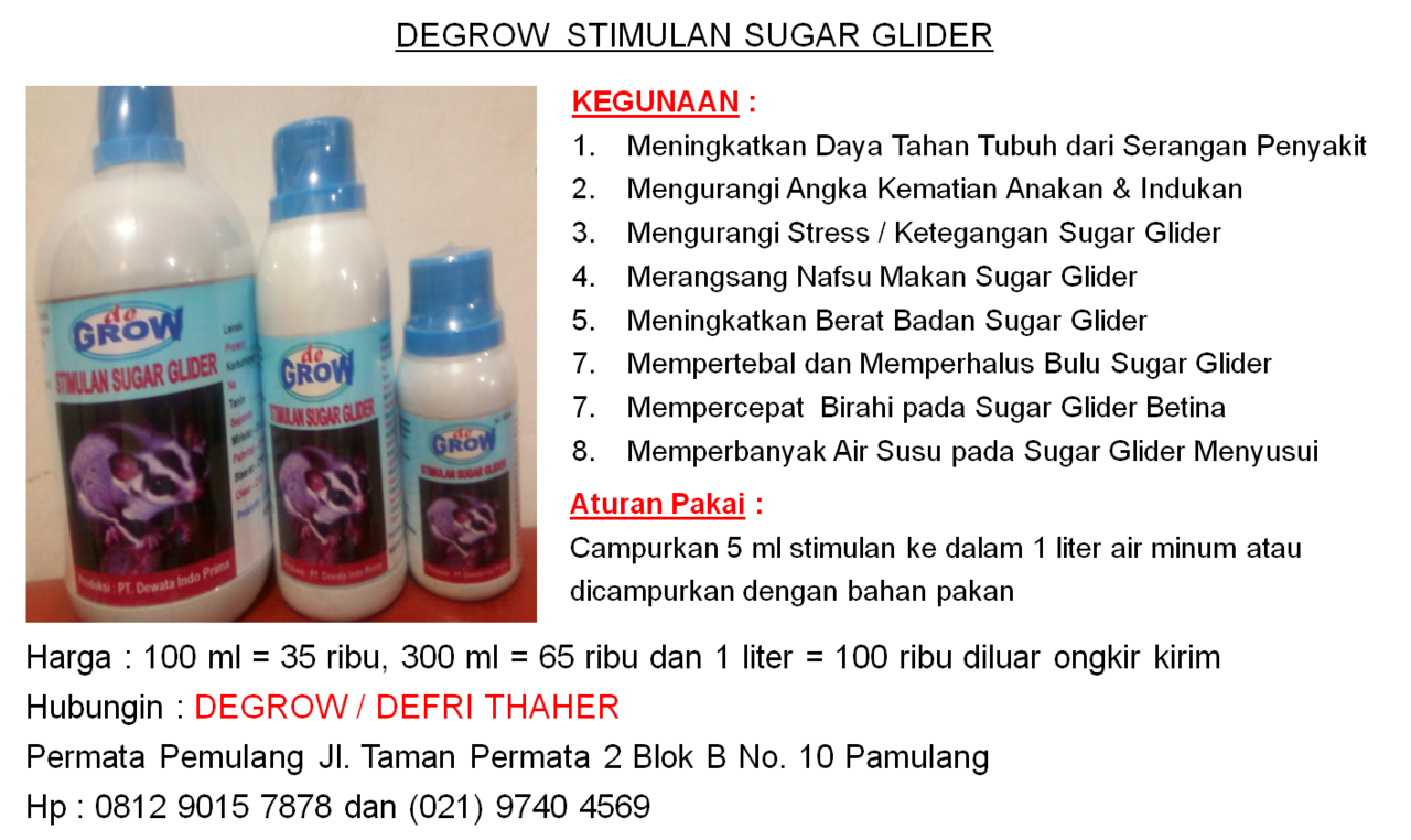 DEGROW STIMULAN SUGAR GLIDER