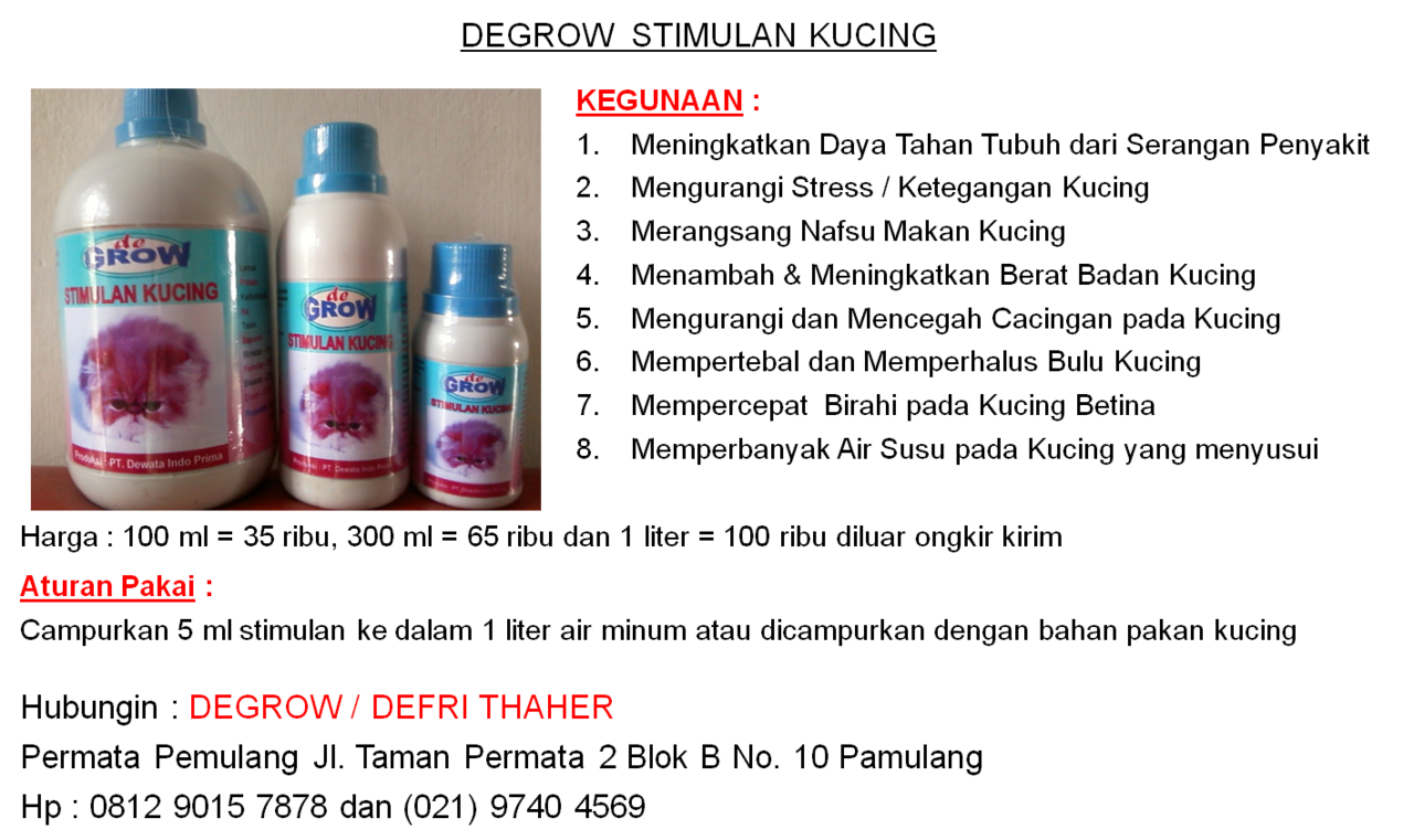 DEGROW STIMULAN KUCING