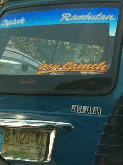 Tulisan di angkot, hayo tau artinya ga gan?&#91;pic&#93;