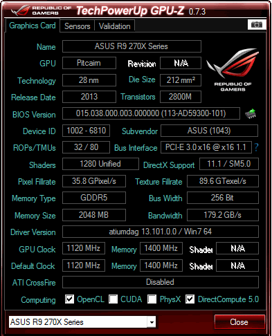 &#91;VGA&#93; Asus R9 270X DirectCU II TOP