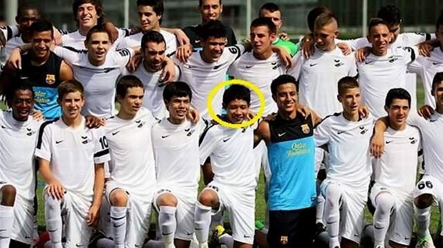 Foto Evan Dimas di Barcelona Bersama Thiago dan Alexis Sanchez