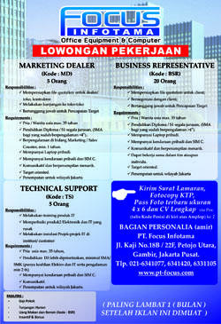 Info lowongan kerja..
