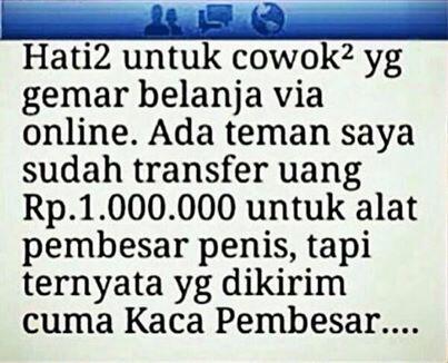 HATI HATI COWOK MEMBELI BARANG VIA ONLINE MEMPERBESAR P***S