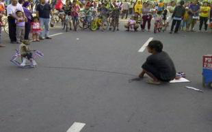 (monyet) Jokowi larang topeng monyet. monyetnya dibeli dipelihara di ragunan.
