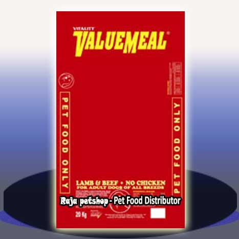 DOG FOOD VITALITY VALUE MEAL LAMB & BEEF (NO CHICKEN PROTEIN) S 20 KG