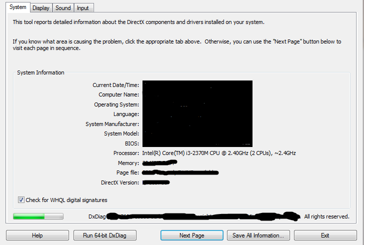 &#91; TOLONG BANTUANNYA &#93; Masalah dari hasil Dxdiag di CPU.
