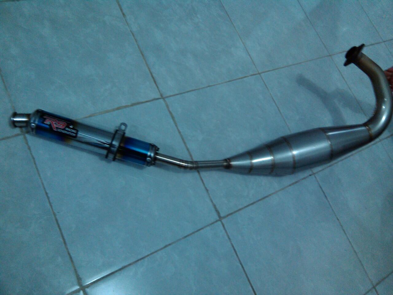 wts knalpot R9 mugello full system ninja 150R , jok ori & windshield Jogja