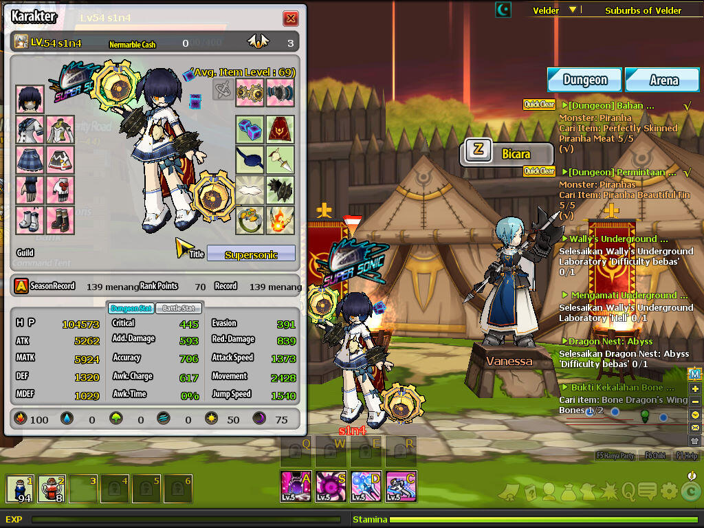 Jual Char Elsword Max lev 54