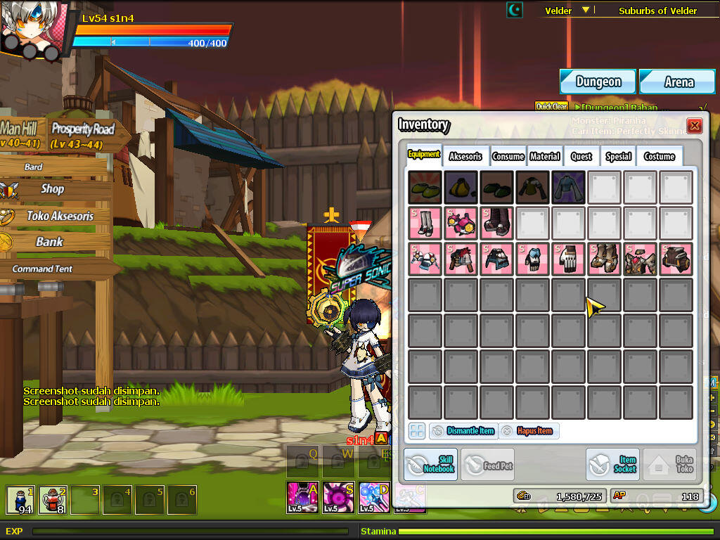 Jual Char Elsword Max lev 54