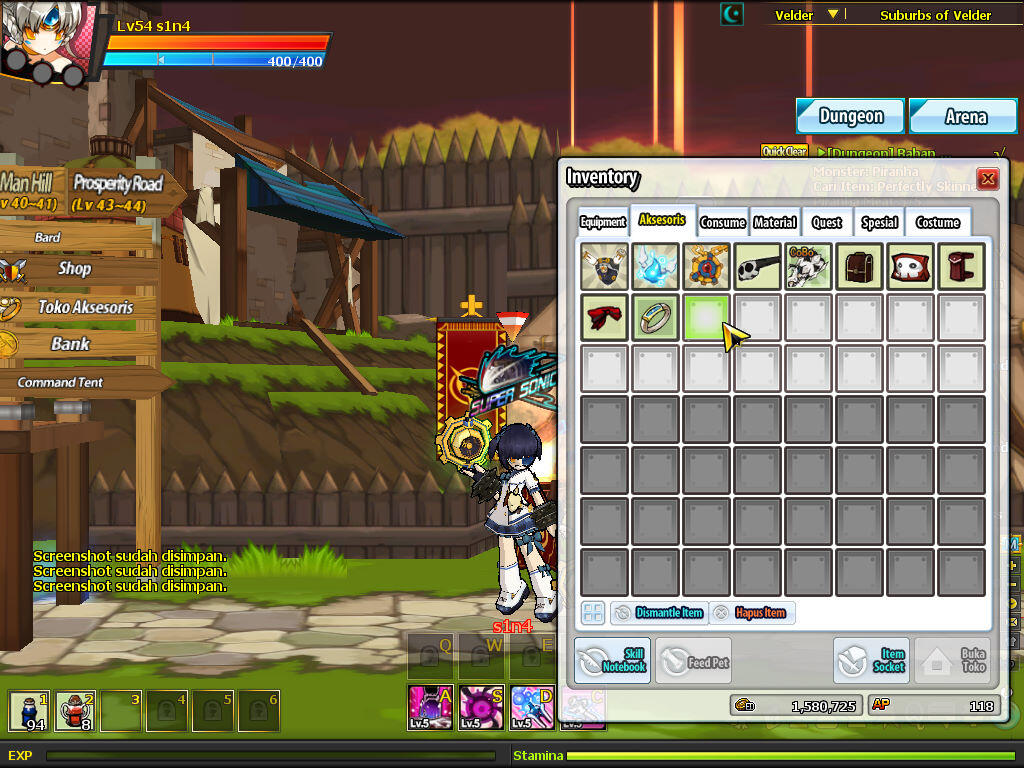 Jual Char Elsword Max lev 54