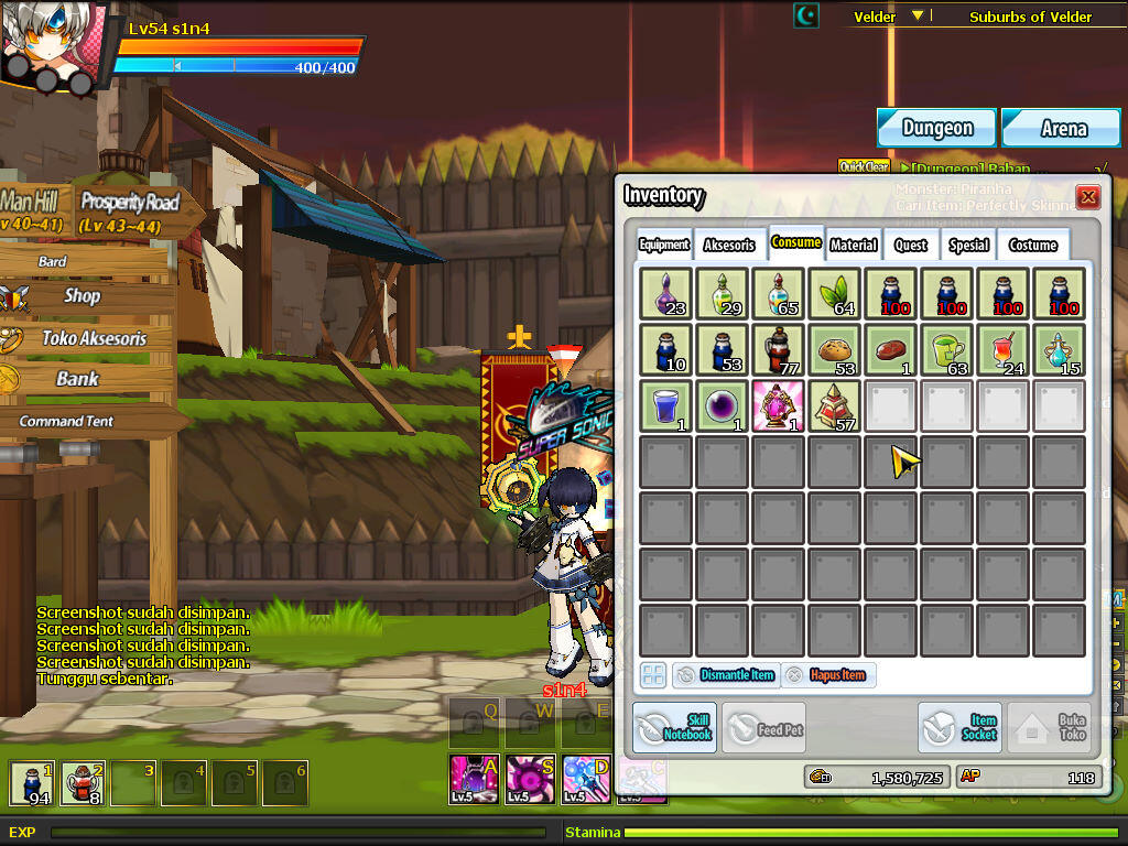 Jual Char Elsword Max lev 54